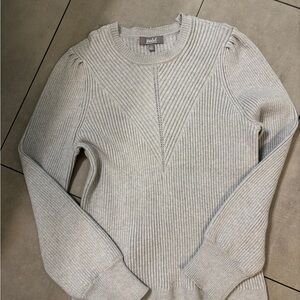 Marled by anthropologie grey detailed crew sweater women’s xl excellent con